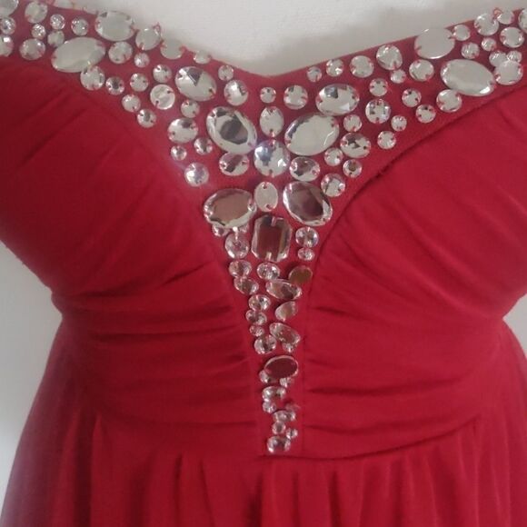 Speechless Strapless Red Dress Size 7 - Picture 2 of 5